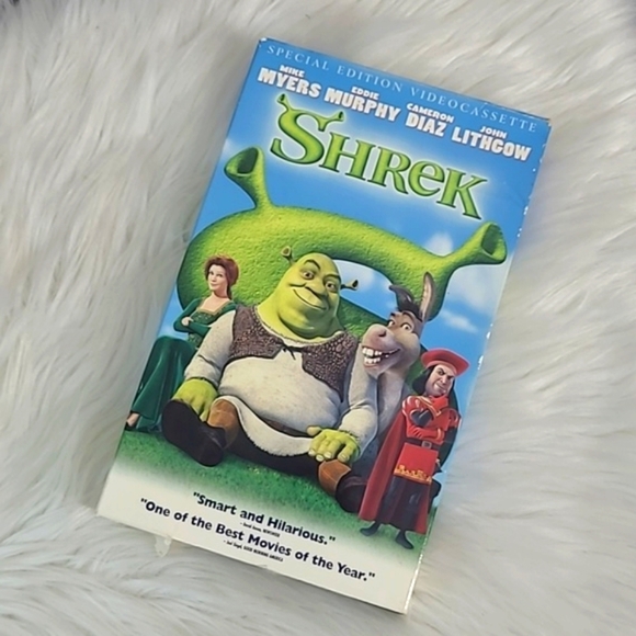 Vintage Y2K 2001 Original Shrek VHS Cassette Tape XL 1st Release Box Limited Edt - Picture 7 of 13